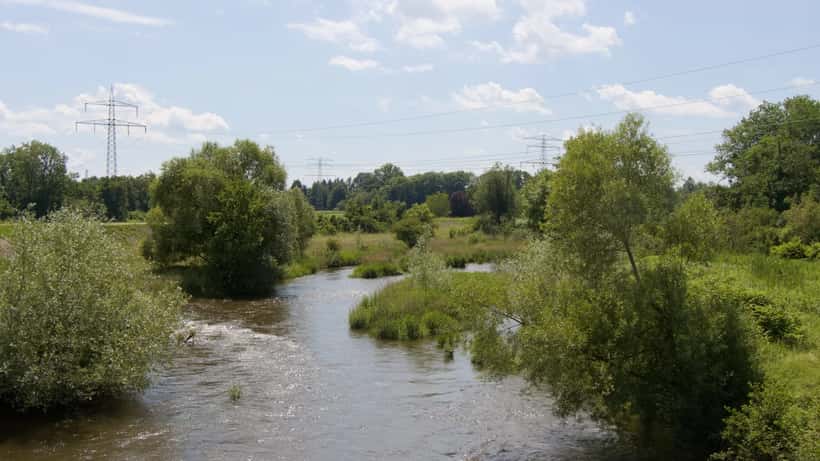 Die Mattig bei Braunau am Inn – der Fluss trocknet im Sommer 2026 aus und gefährdet Wildtiere
