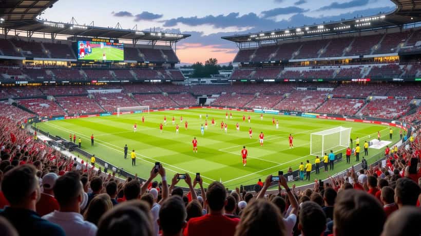 Fotbollsplan med spelare inför landskampen Türkiye mot USA 2026