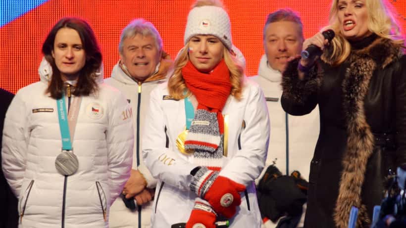 Ester Ledecká und Martina Sáblíková, Olympiasiegerinnen 2018