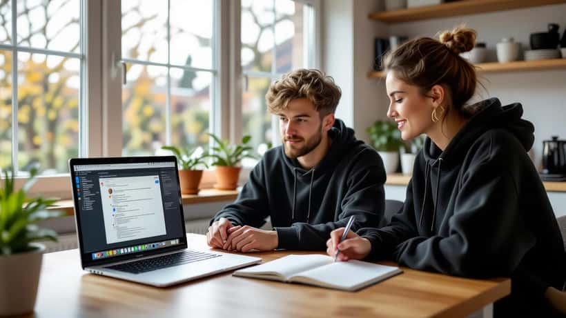 Bijlesdocent begeleidt een Nederlandse scholier die ChatGPT-studiemodus gebruikt voor huiswerk aan de keukentafel