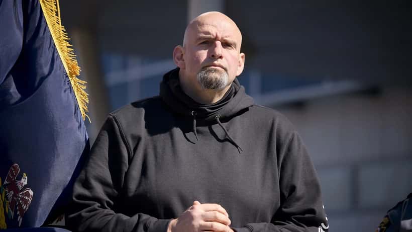 Senator John Fetterman at a public event, photographed in Pennsylvania