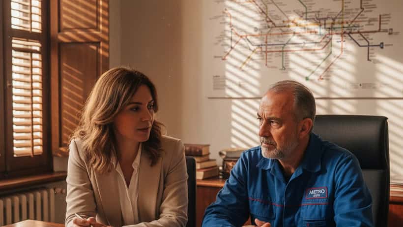 Advogada laboralista portuguesa em consulta com trabalhador do metro de Lisboa num escritório em Lisboa