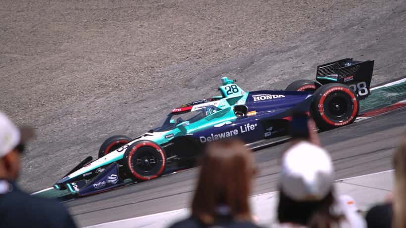 Marcus Ericsson i sin IndyCar-racer under kvalificering i NTT IndyCar Series 2025