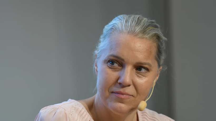 Carina Bergfeldt på Bokmässan 2026, SVT-programledare