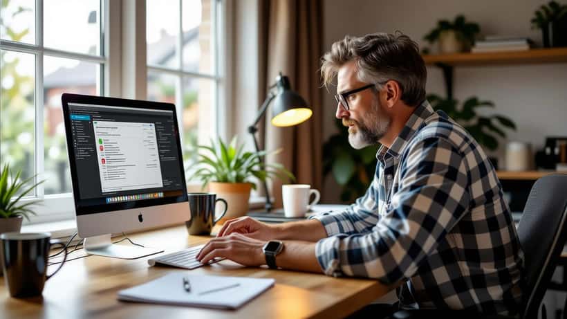 UK punter at home office desk looking at restricted Betfair account on laptop, printed complaint letters visible