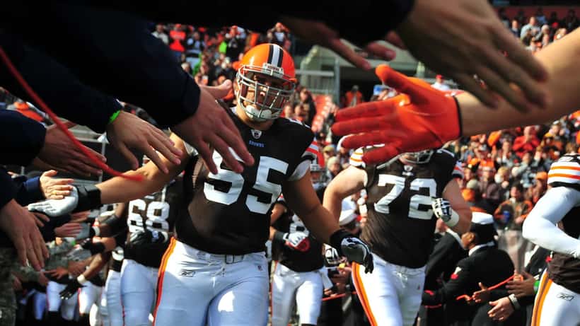 Cleveland Browns players during the 2026 NFL season at Huntington Bank Field in Cleveland, Ohio