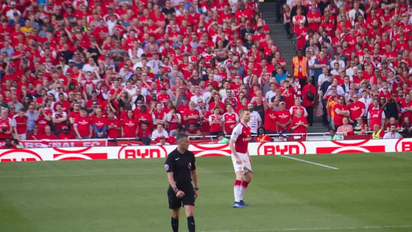 Per Mertesacker bei der Merci-Arsène-Abschiedsfeier im Emirates Stadium London 2018