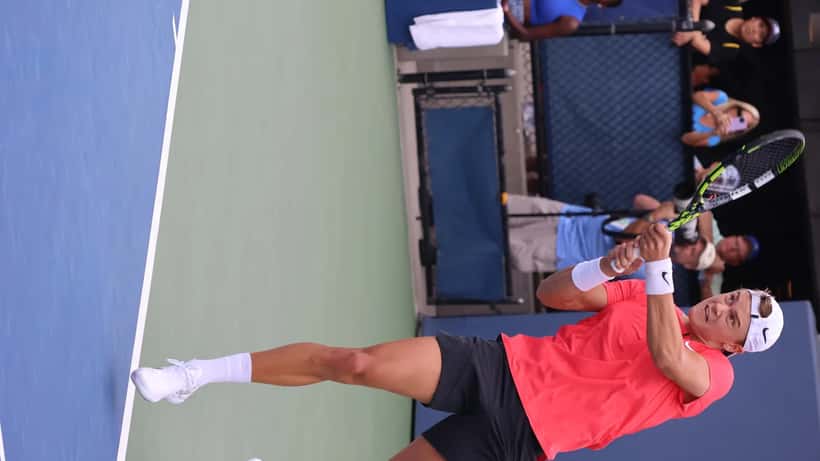 Holger Rune at the 2023 US Open tennis tournament, photo by Hameltion CC BY-SA 4.0