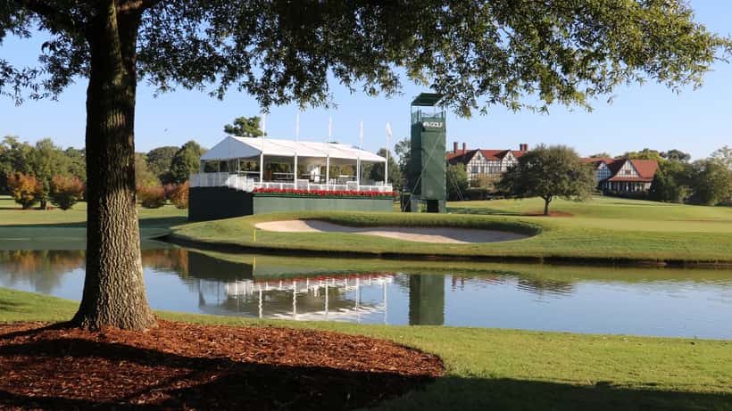 Hål på East Lake Golf Club under Tour Championship 2026, PGA Tours säsongsfinal i Atlanta