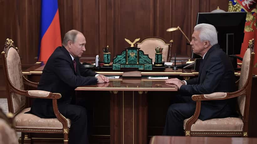 Vladimir Poutine au Kremlin lors d'une réunion officielle