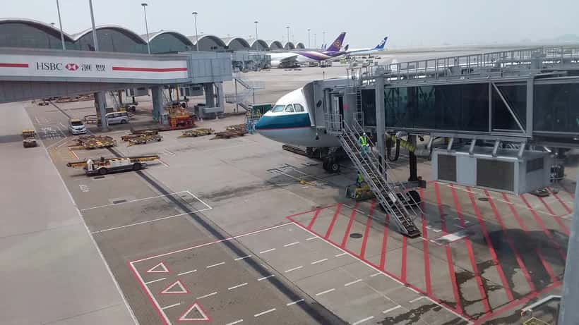 Cathay Pacific Airbus A330 aircraft parked at Hong Kong International Airport