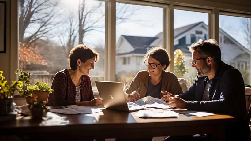 Couple reviewing Canadian housing market listings in spring 2026