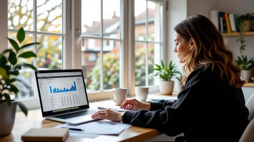 Person reviewing pension and financial planning documents at a desk