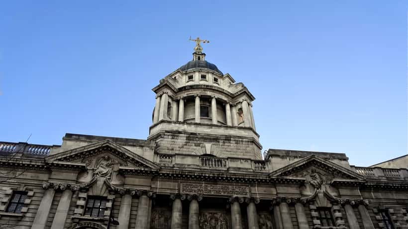 The Old Bailey Central Criminal Court in London, England