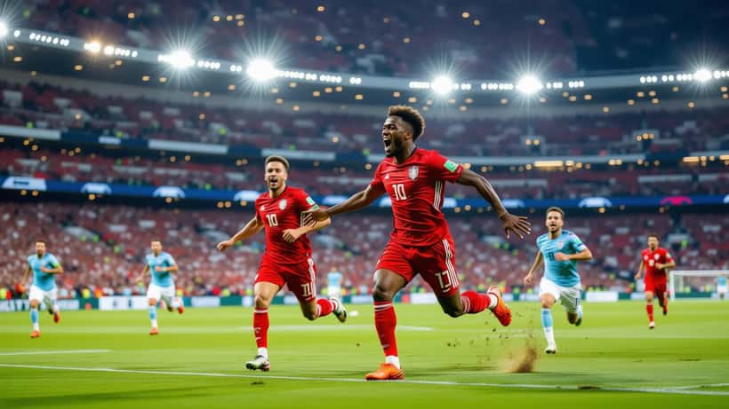 Charles De Ketelaere firar mål för Belgien under VM 2026