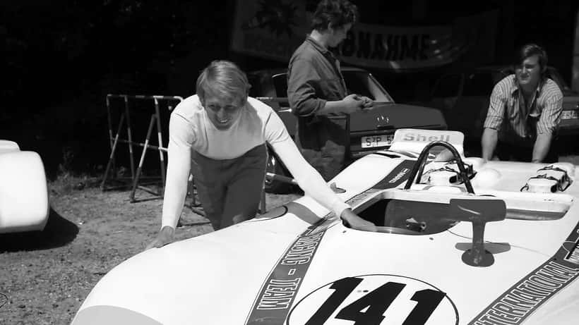 Dr. Helmut Marko am Steuer eines Porsche 908 beim Schauinslandrennen