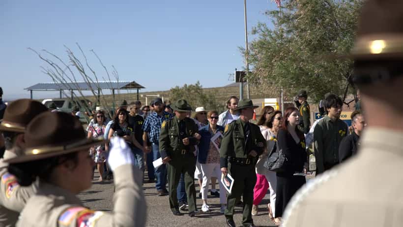 U.S. Border Patrol agents at a centennial ceremony in El Paso, Texas