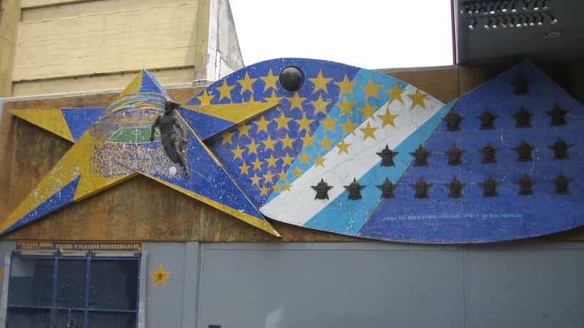 Vista interna dello stadio La Bombonera di Boca Juniors a Buenos Aires