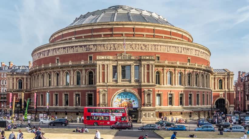 Royal Albert Hall exterior London, iconic Victorian concert venue and charity