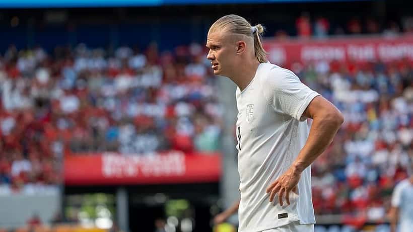 Erling Haaland i aktion for Norge ved VM 2026