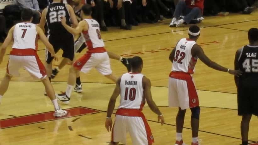 San Antonio Spurs vs Toronto Raptors NBA basketball game employment contracts