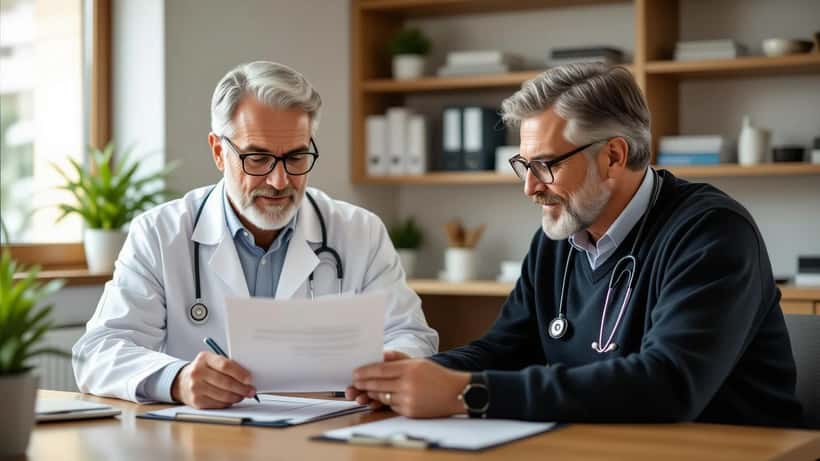 Consulta médica sobre salud cognitiva en adultos mayores