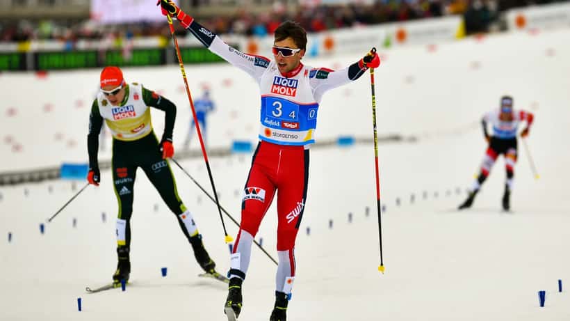 Deutsche Nordische Kombinations-Staffel beim FIS World Championships Rennen in Seefeld