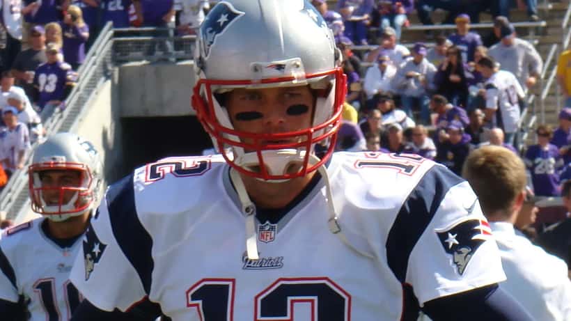 Tom Brady under NFL-match mot Minnesota Vikings 2014