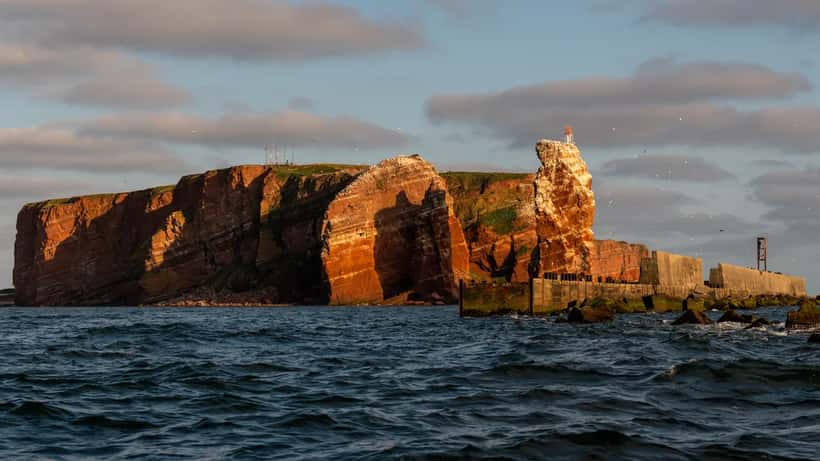 Luftbildaufnahme der Insel Helgoland in der Nordsee
