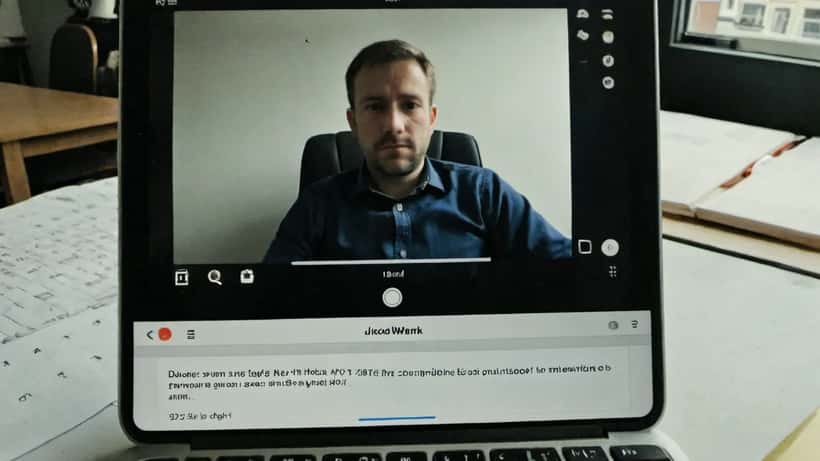 Man bekijkt bezorgd zijn smartphone met een verdachte iCloud-melding op het scherm