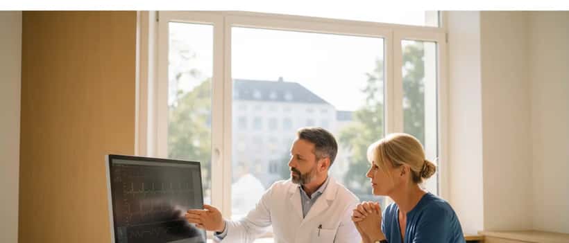 Internist berät Patienten über Schlaf und Herzgesundheit zur Zeitumstellung 2026
