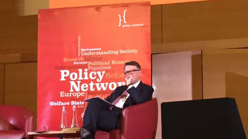 Lord Peter Mandelson at a formal event