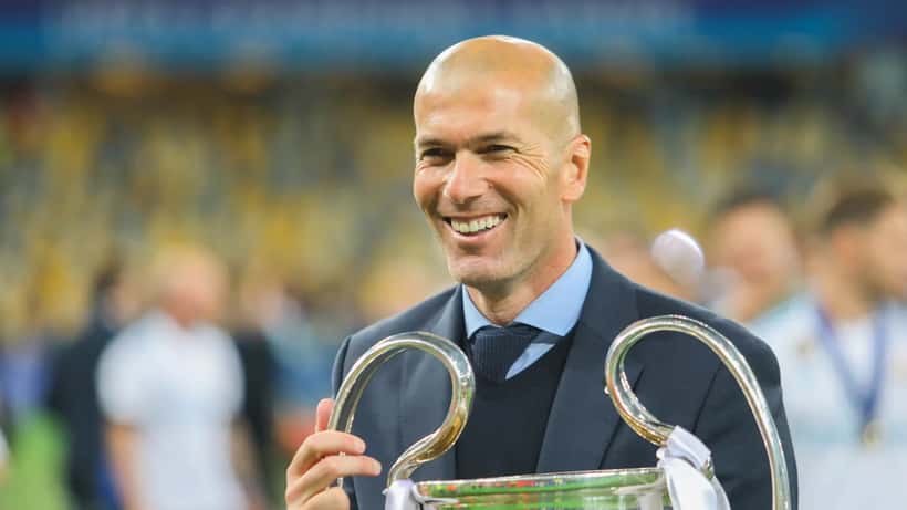 Zinedine Zidane durante su etapa como entrenador del Real Madrid