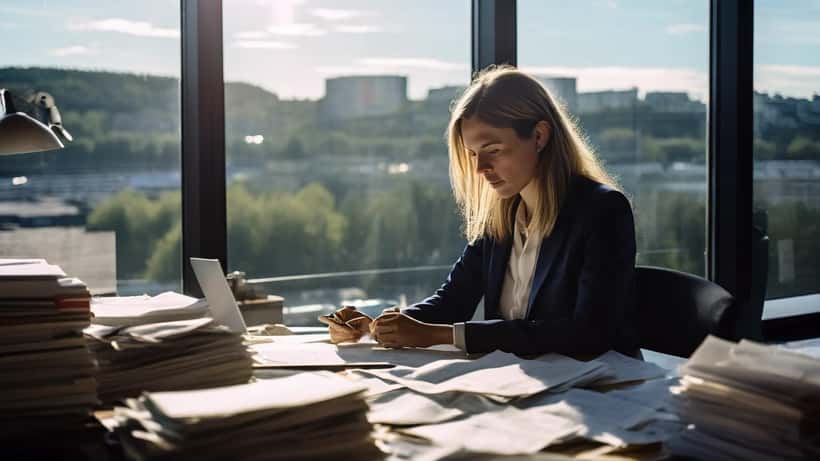 Norsk advokat gjennomgår voldsoffererstatningssak i Oslo-kontor