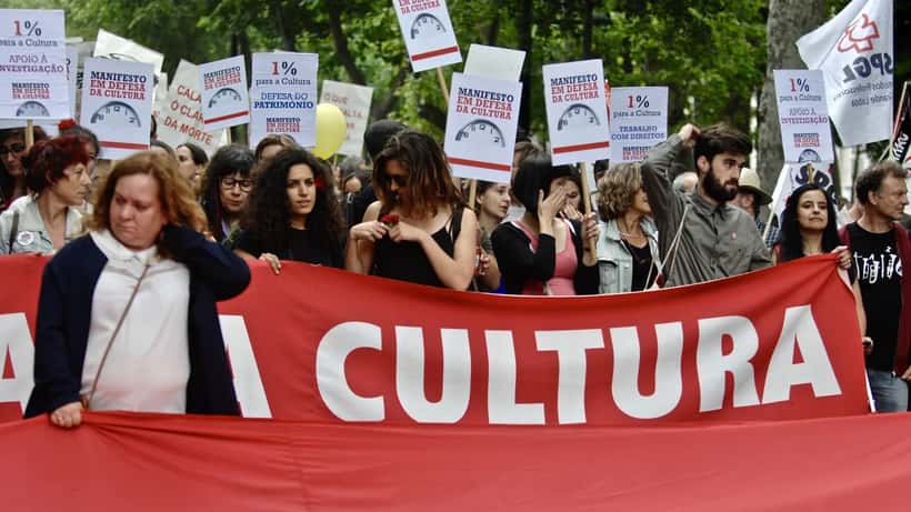 Manifestação de trabalhadores em Lisboa, Portugal
