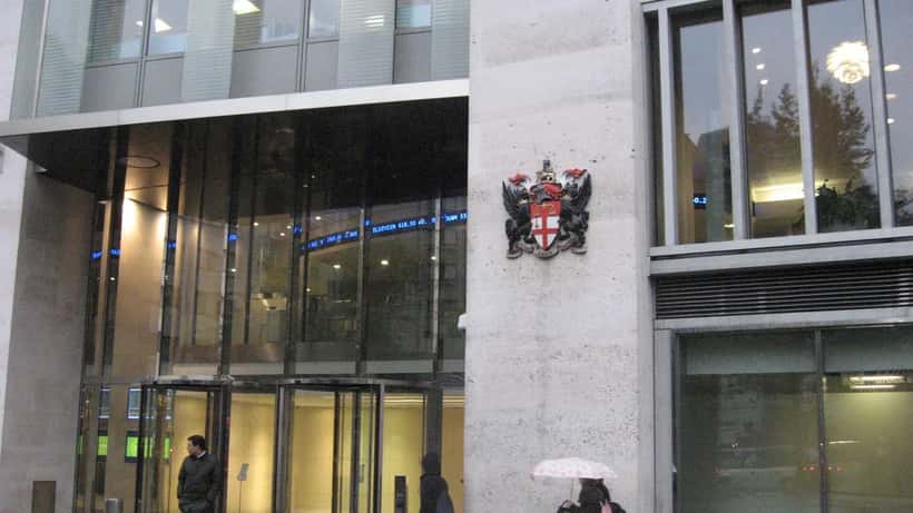 London Stock Exchange building exterior in the City of London