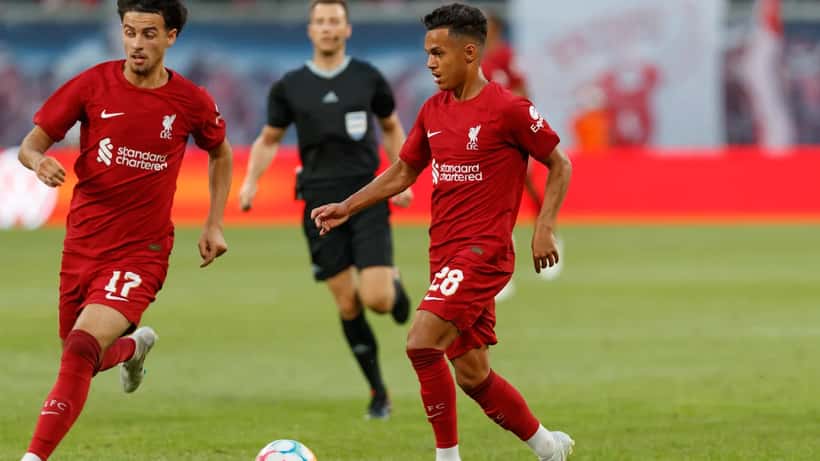 Liverpool FC players during a 2022 pre-season match, illustrating professional football contract situations