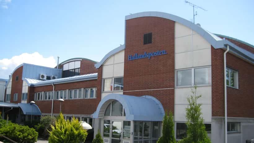 Hallandspostens redaktion i Halmstad – lokal tidning på väg mot digital prenumeration 2026