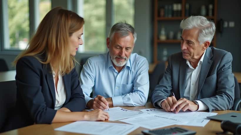 Couple suisse consultant un conseiller patrimonial pour planifier leur retraite AVS LPP à Genève
