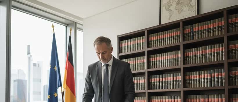 Deutscher Rechtsanwalt prüft Dokumente zu Eigentumsrechten in Ungarn vor der Parlamentswahl 2026