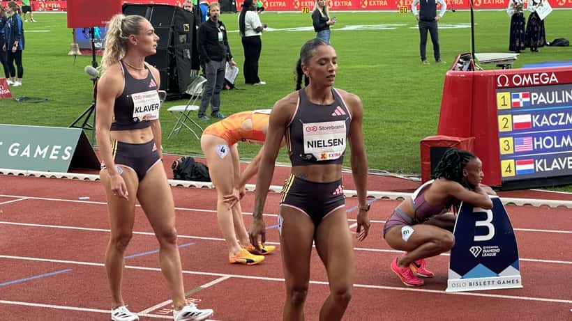 Lieke Klaver in actie tijdens de Bislett Games 2024, sprint op de 400 meter