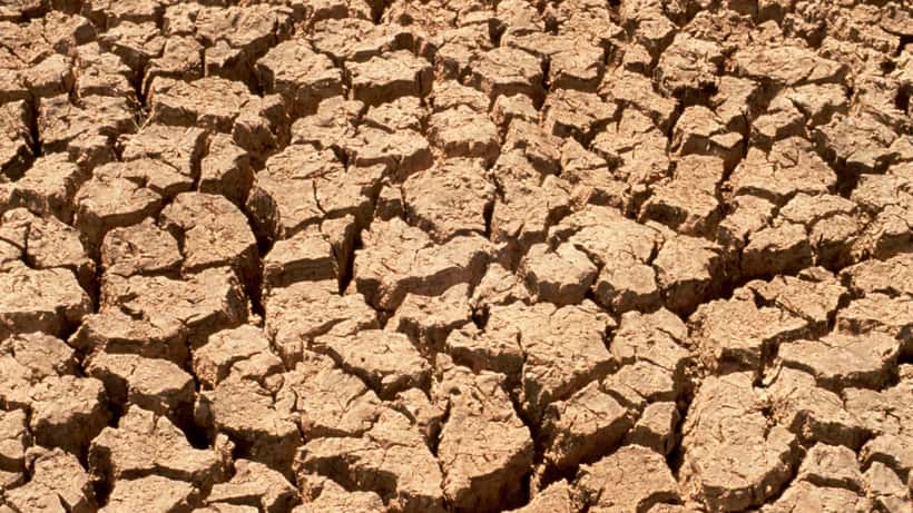 Cracked dry soil showing drought effects on Australian land, CSIRO image