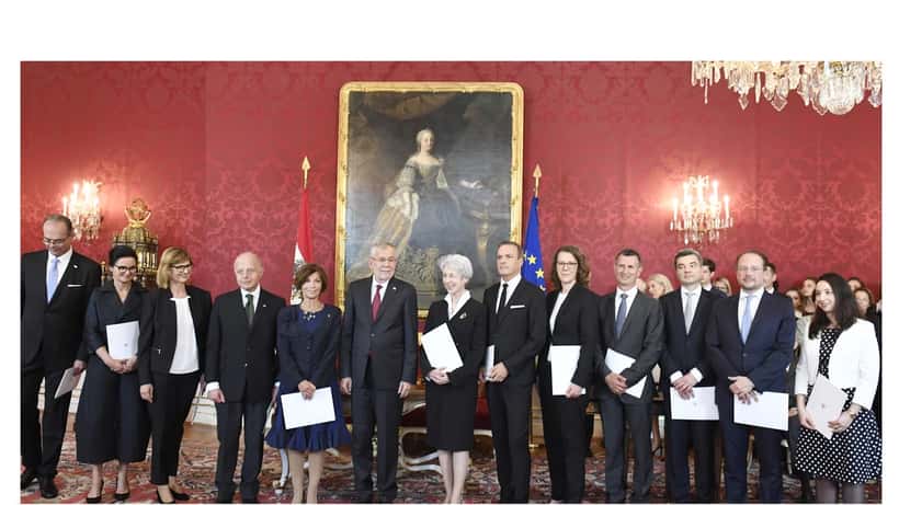 Österreichisches Regierungsgebäude, offizielle Sitzung