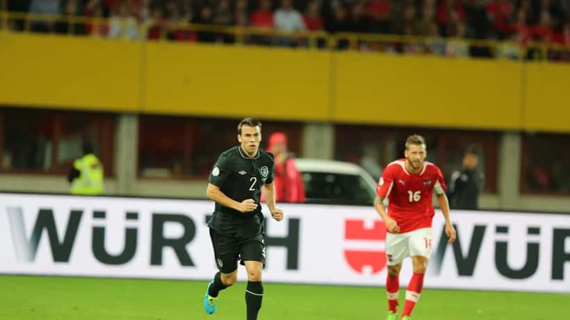 Seamus Coleman in action for Republic of Ireland during 2014 World Cup qualifier
