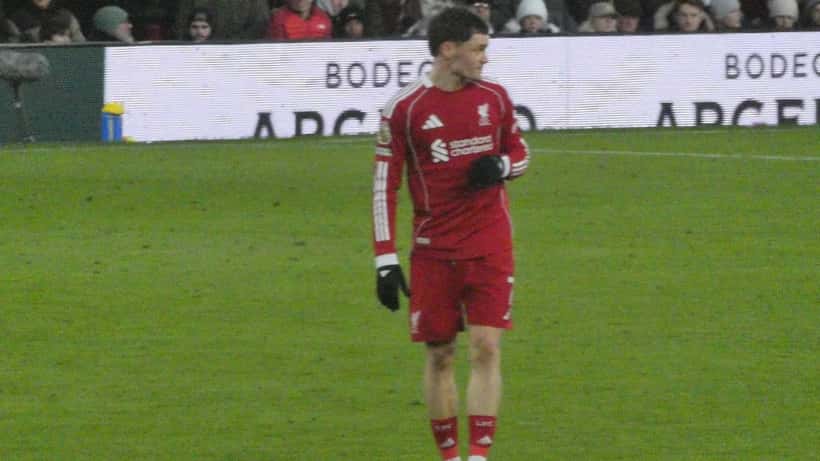 Florian Wirtz i aksjon under trening med Liverpool, januar 2026