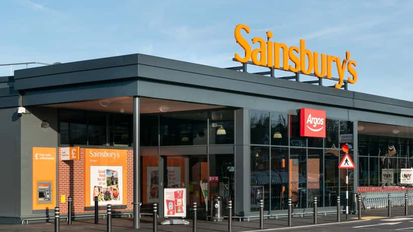 Sainsbury's supermarket exterior in Alsager, UK