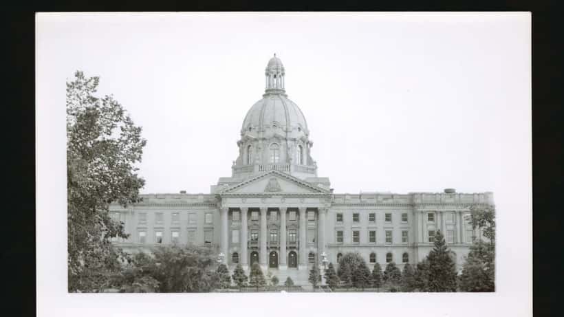 The Alberta Legislature Building in Edmonton, focal point of the province's separation referendum debate.