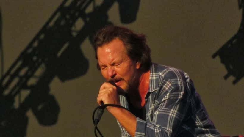 Eddie Vedder performing with Pearl Jam at BST Hyde Park in 2022