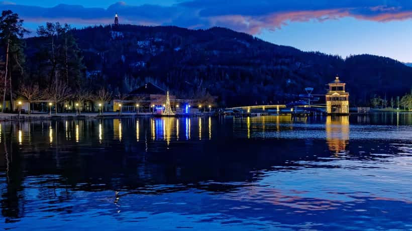 Wörthersee in Kärnten, Österreich — festliche Stimmung am See