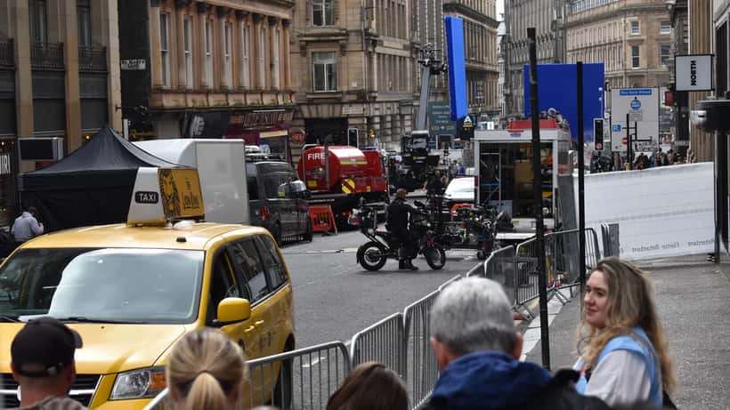 Set de rodaje de Spider-Man: Brand New Day con cámaras y equipos de producción cinematográfica